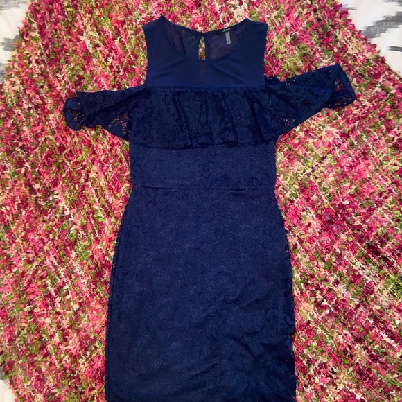 Body con navy blue dress - Picture 2 of 3